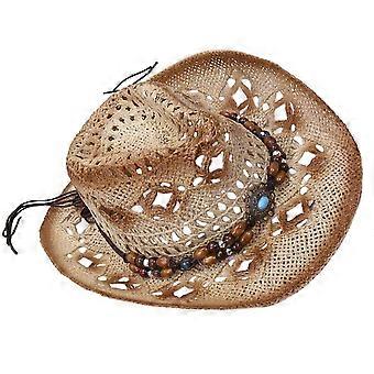 Sombrero vaquero Z7 de ala ancha para actuaciones en el escenario, sombrero de paja unisex