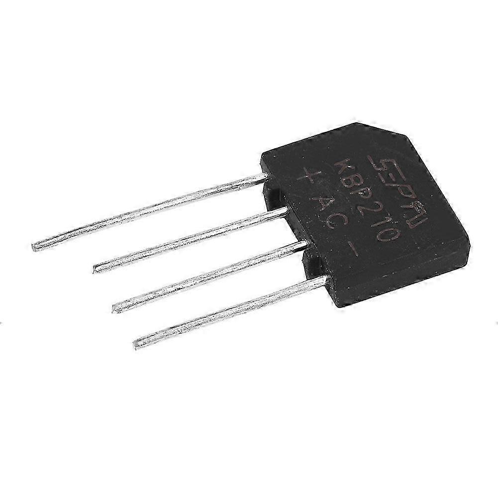 2A 1000V Diode Bridge KBP210 Flat Rectifier Bridge compatible with Electronic Circuit (10pcs)
