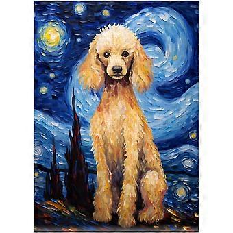 Starry Night Poodle Jigsaw Puzzle SQZ239