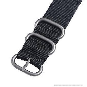 18Mm Nylon Watch Strap Webbing Durable Watch Band for Replacement Black