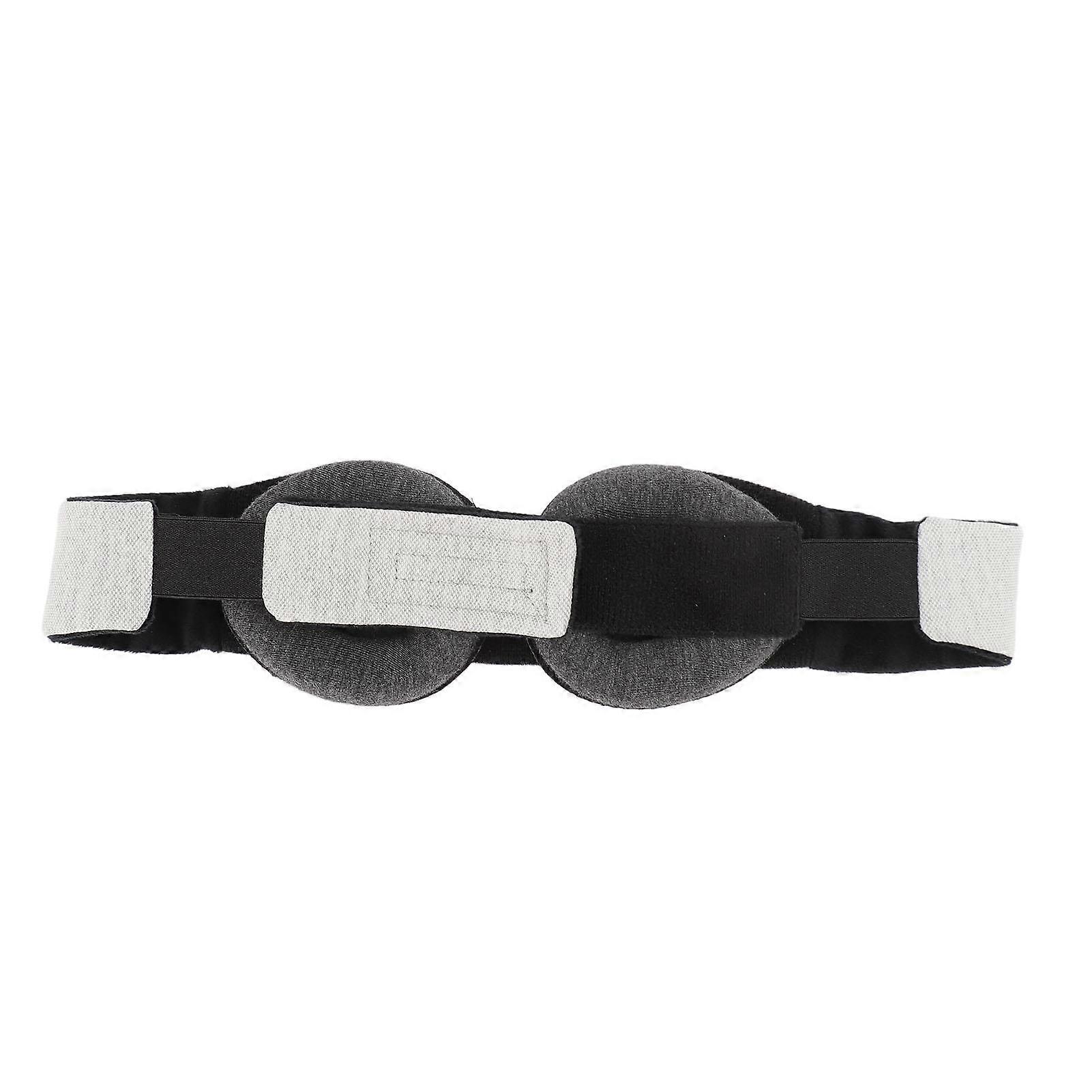 3D Contoured Eye Patch Light Blocking Memory Cotton Movable Eye Pad for Sleeping Use Grey