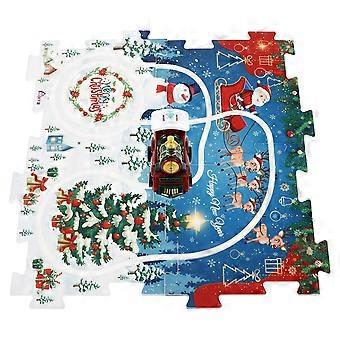 Christmas Theme Puzzle Track Train Toy for Kids 1Set DIY Assembling Rail Toy