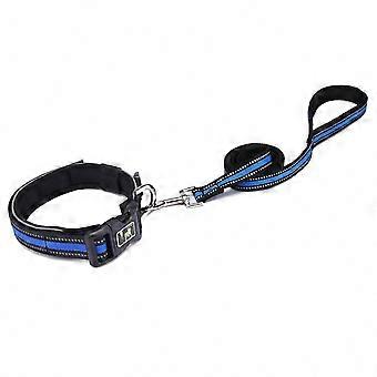 Hoogwaardige hondenhalsband voor huisdieren Polyester waterdichte kattenhalsband Anti-vuil Gemakkelijk schoon te maken voor grote kleine honden Kitten Pet Supply XL blauwe 25 mm riem