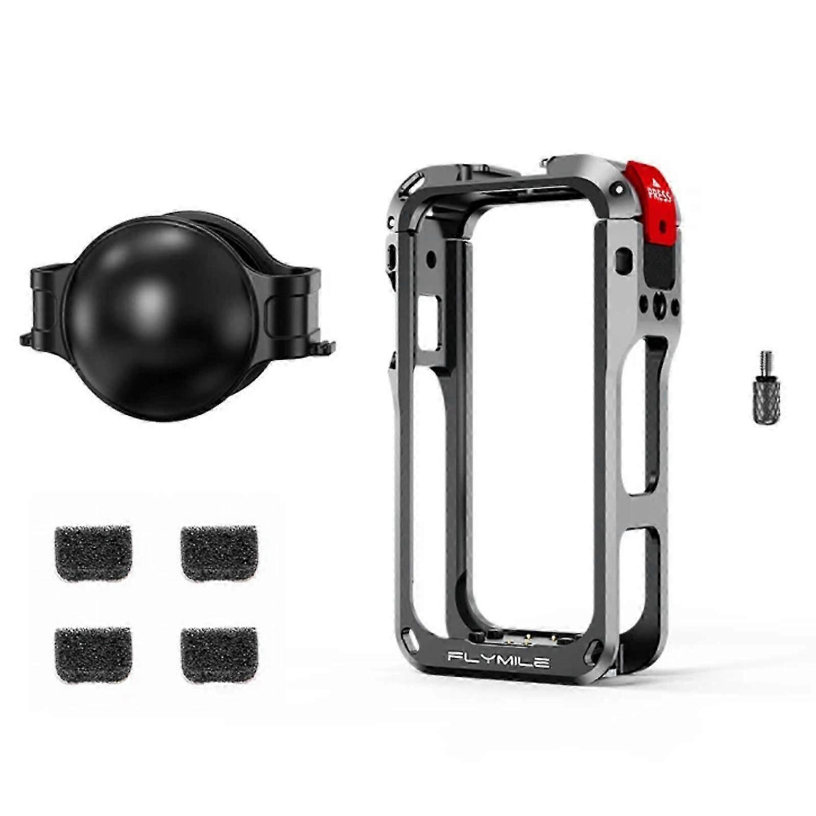 Shockproof Protective Camera Cage Frame for Insta360 X6 Flymile Action Camera