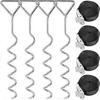 8-Piece Trampoline Anchor Kit  Heavy-Duty Trampoline Stakes with Tear-Resistant Tie-Down Straps, Swing Anchor Kit, Trampoline Anchor Kit