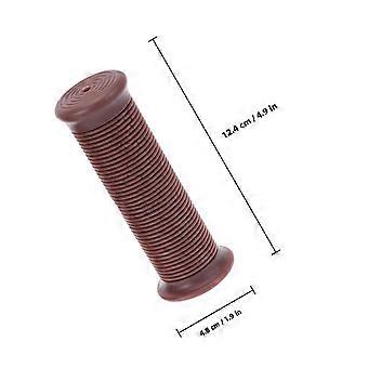 Motorcycle Handlebar Grip Covers for Bike Use 1Pair Brown Tpu Vintage