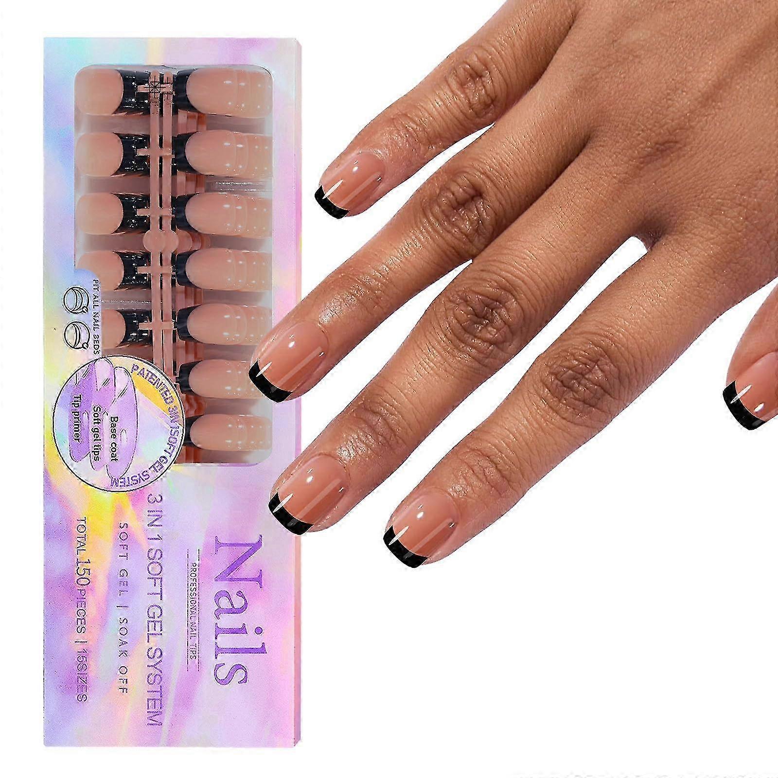 150pcs Gel Press On Nails Matte Finish