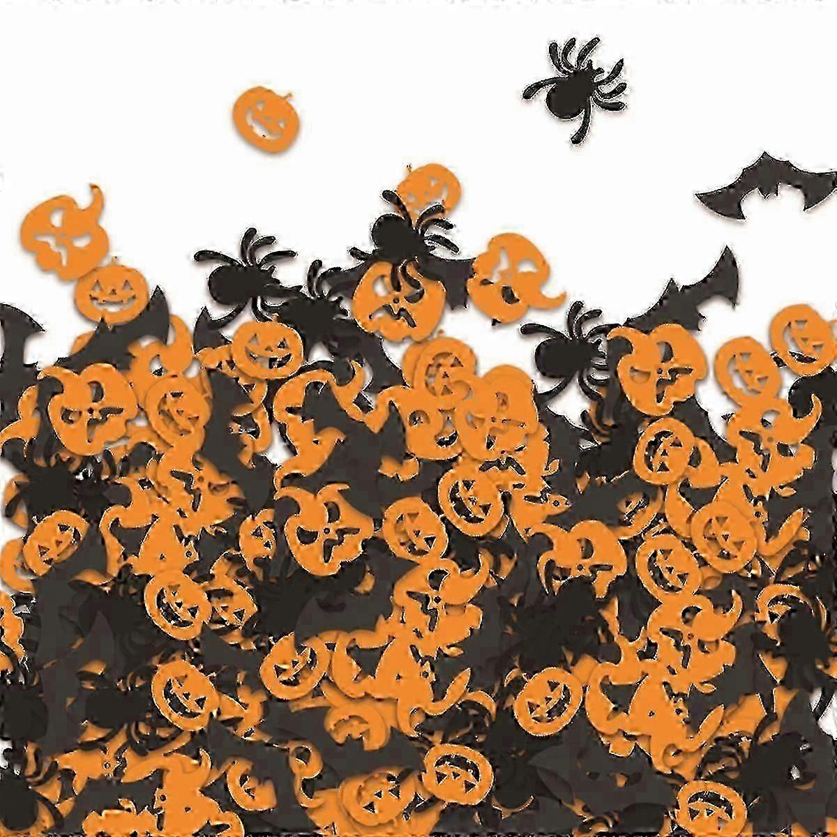 Orange Black Halloween Confetti Set-64