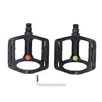 1 Pair Mountain Cycle Pedal Aluminum Alloy Non Slip Stable Flat Platform Pedal ReplacementYMQX)