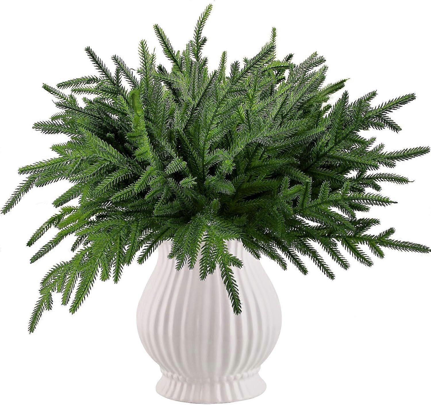 Realistic Evergreen Stems Festive Decor