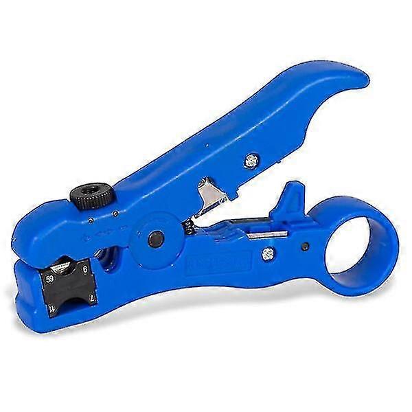 3 in 1 Network Cable Crimping Tool, Stripping Cutting Crimping, 8P Network and 6P Telephone Ports, Soft Rubber Handle, Blue, 13 x 2 cm, 1 Piece