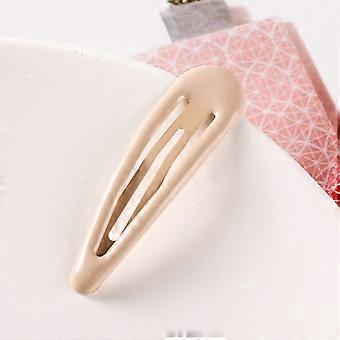 Snap hair Clips Metal Bright Color Cute Prevent Slip Hair Barrettes Hair Accessories for GirlsS159-6JJ