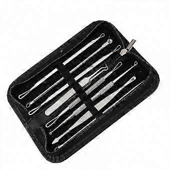 Facial Blackhead & Zit Pore Extraction Kit with Remover Popper Tools and Ingrown Tweezers, Happy H
