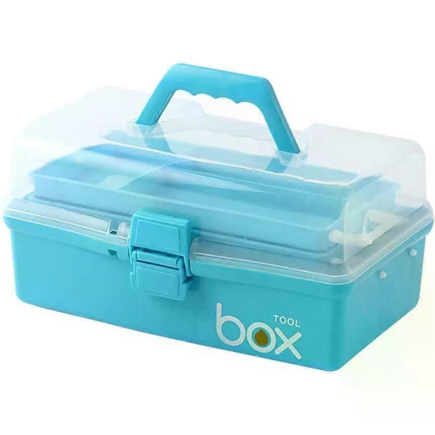 Portable Multi Layer Plastic First Aid Box for Office DIY