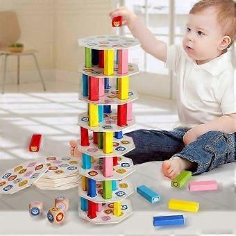 Montessori Wooden Tower Game 54 Blocks