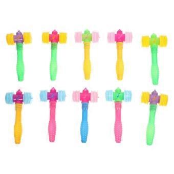 10 Pcs Squiz Toys Music Hammer Toys, Squeaky Pounding Toys Funny Plastic Percussion-say