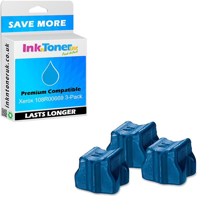 Compatible Xerox 108r00669 Cyan Triple Pack Solid Ink (108r00669)