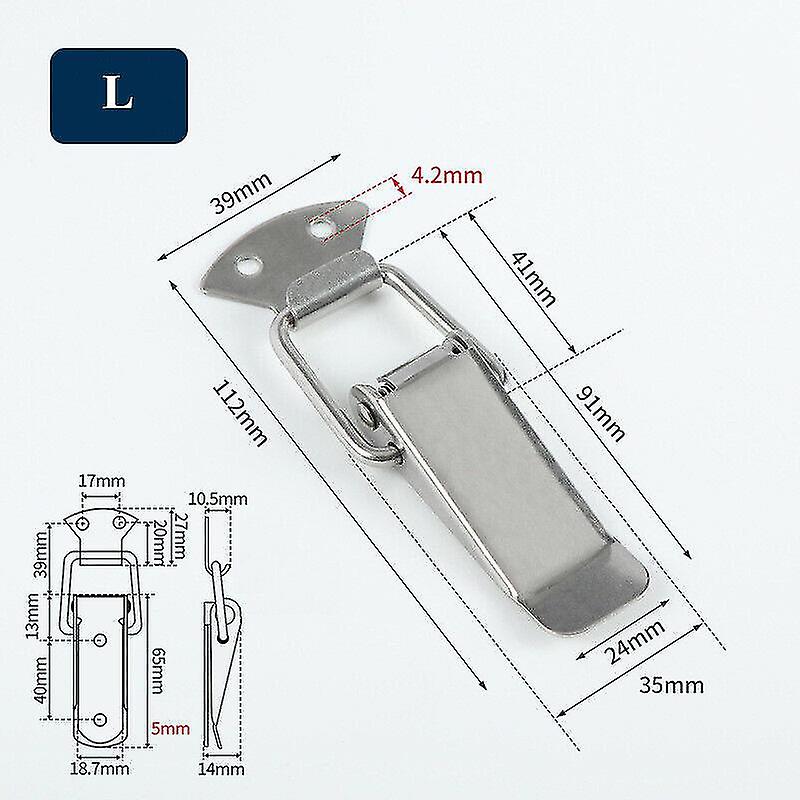 2pc Toggle Catch Latch Case Trunk Chest Boxes Suitcase Cabinet Clip Lock