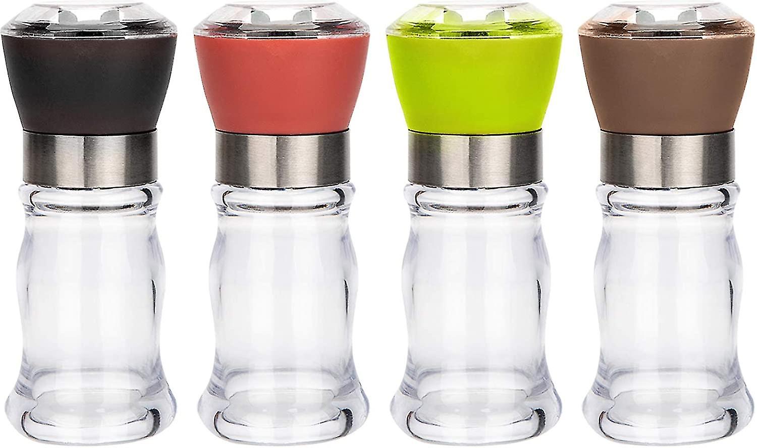 Manual Pepper Mill, 4 Pieces Salt And Mill Set, Herbspice Mills, Suita