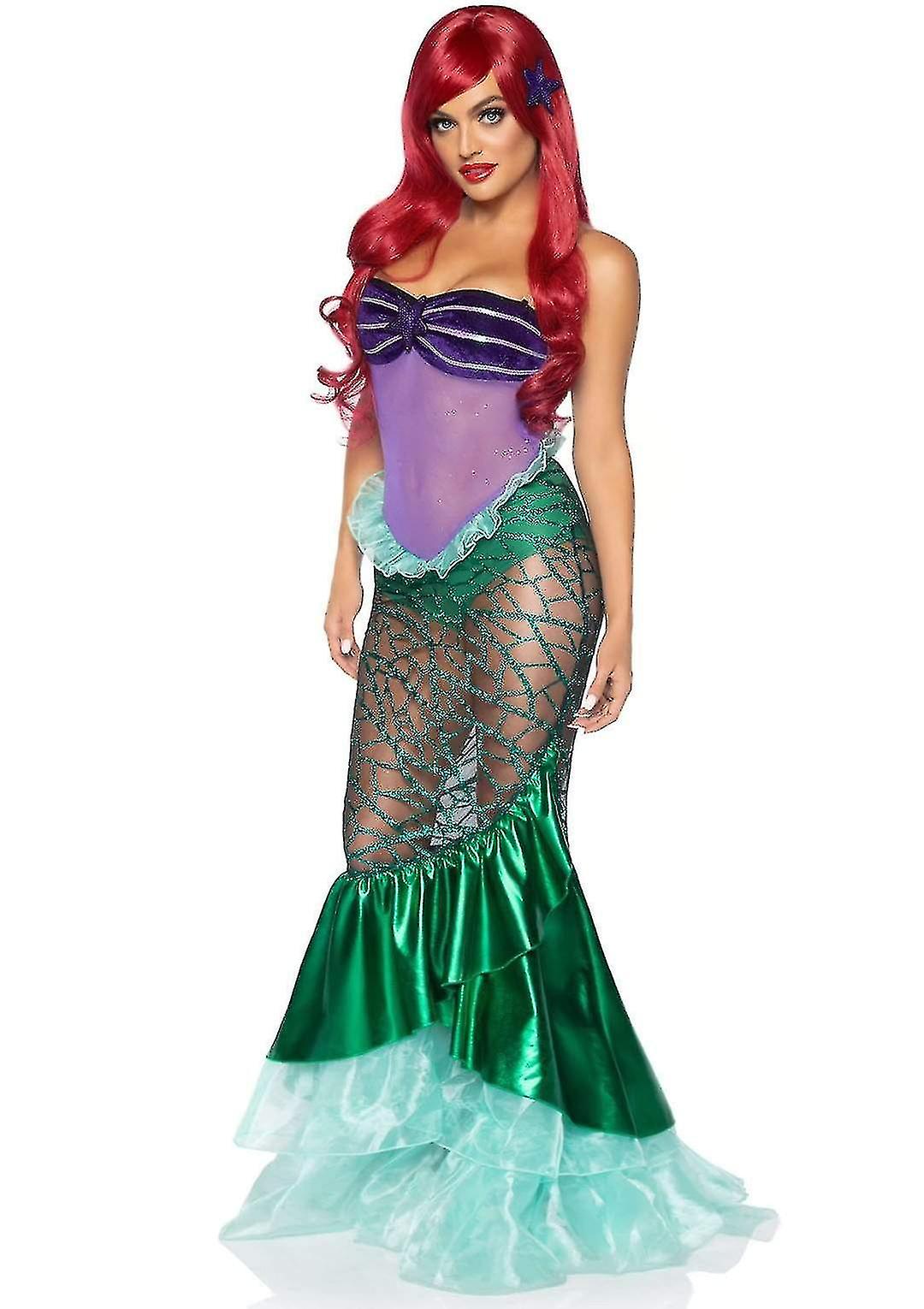 Womens Mermaid Cosplay Costume Fish Tail Halloween Party Fancy