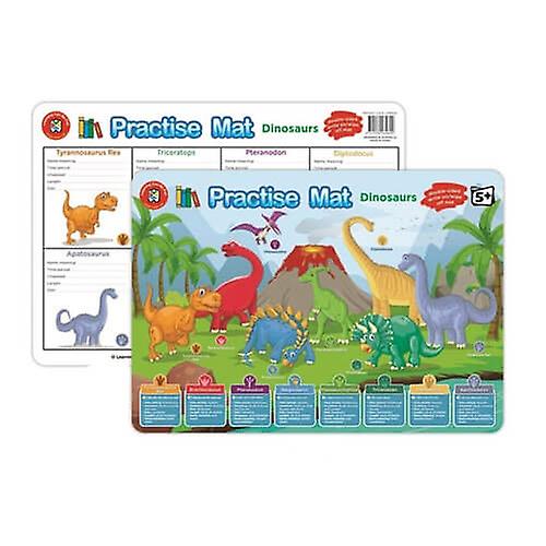DINOSAURS Engaging Colorful Learning Can Be Fun Practise Mat 42x28cm Ages 3+