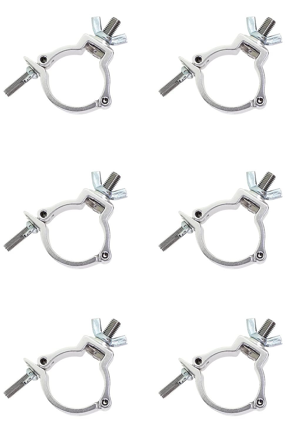 2023 - 6 Pack 48-51mm Quick Buckle Clamps for Stage Lighting, Max Load 100kg, Hooks for Movable Stage Light