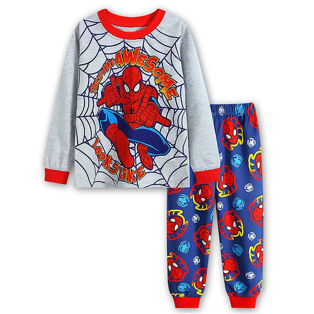 Barn Spider-man Pyjamas Set Pojkar Sovkläder Nattkläder Barn Pyjamas Pjs Nyhet Superhjälte Outfit