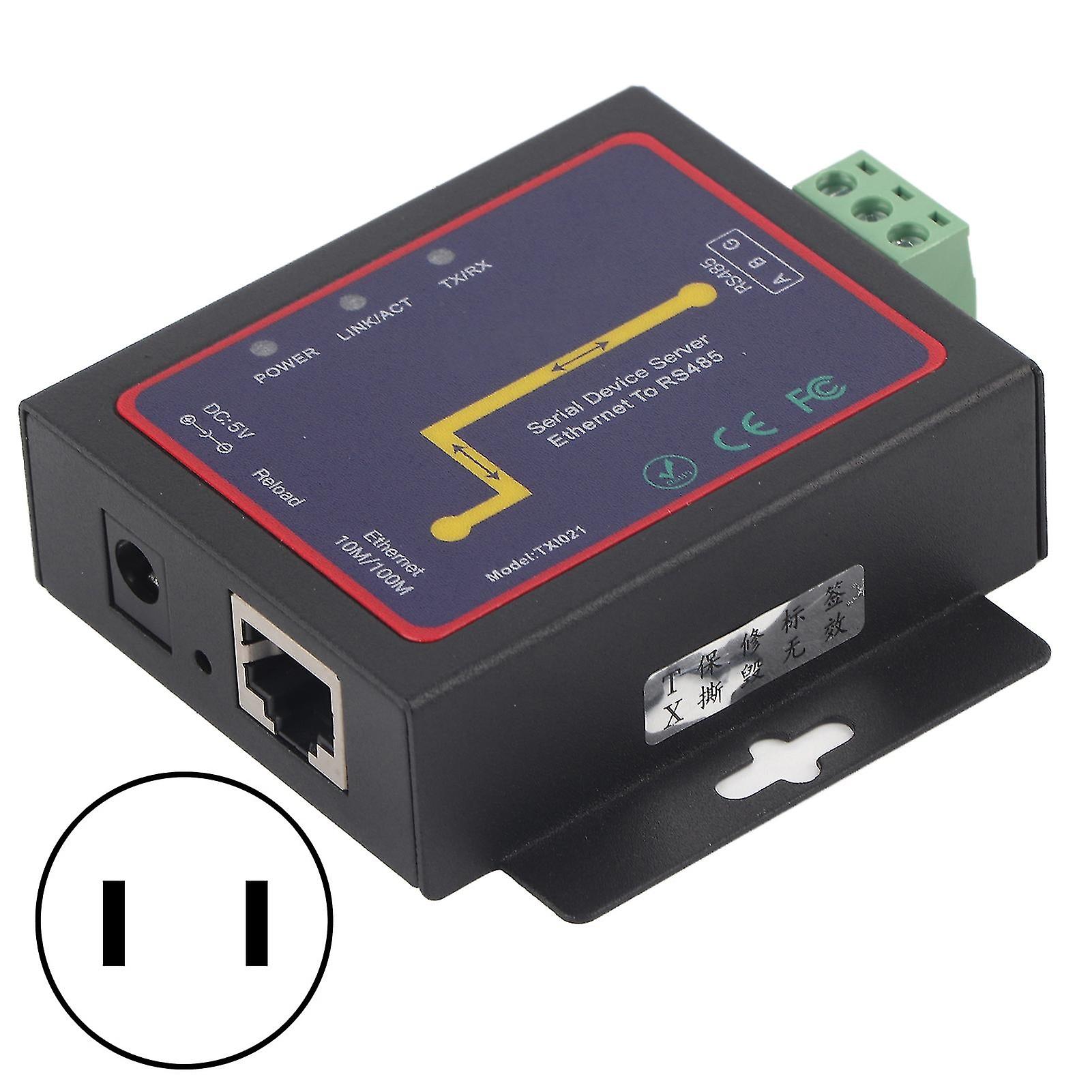 Rj45 To Rs485 Single Serial Server With Powerful Chips Smart Loop Monitoring 100-240v (us Plug)