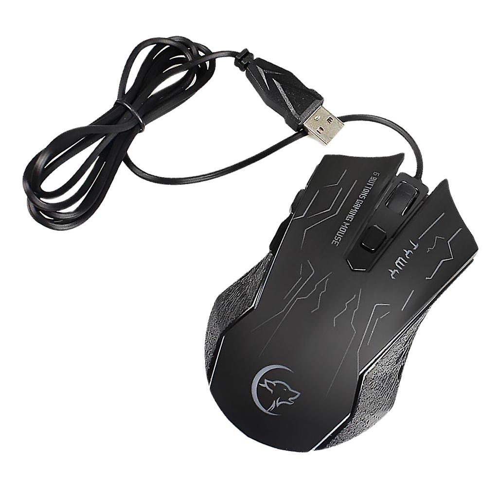 G820 Wired Game Mouse 7 Colors Lighting Optoelectronic Mouse