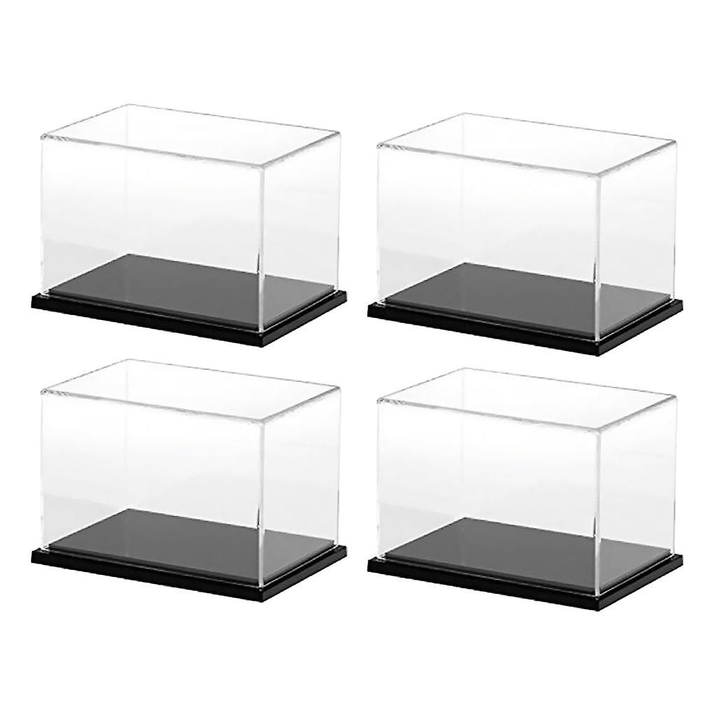 4x Acrylic Display Storage Box Dustproof for Action Figures Character Models