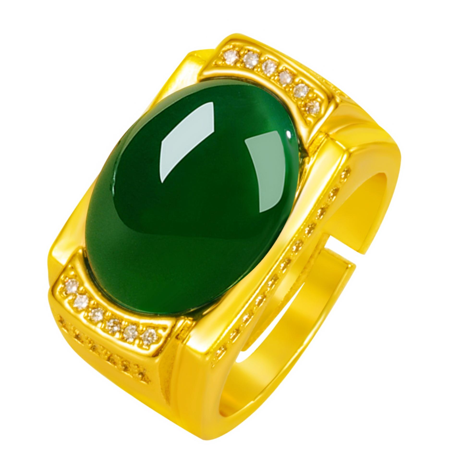Green Agate Ring