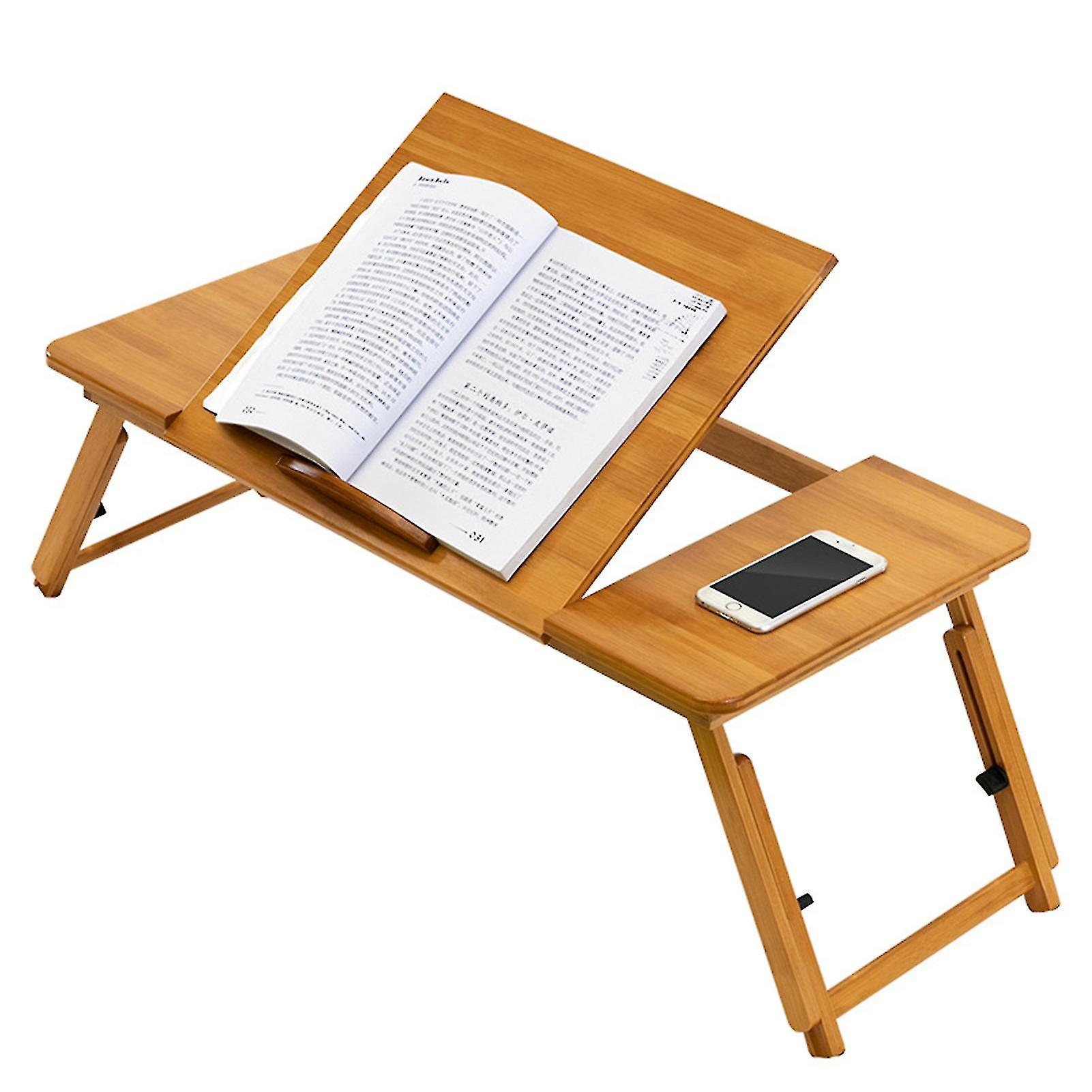 Foldable Desk Bamboo Multifunctional Study Writing Table Height Adjustable Laptop Stand For Bedroom
