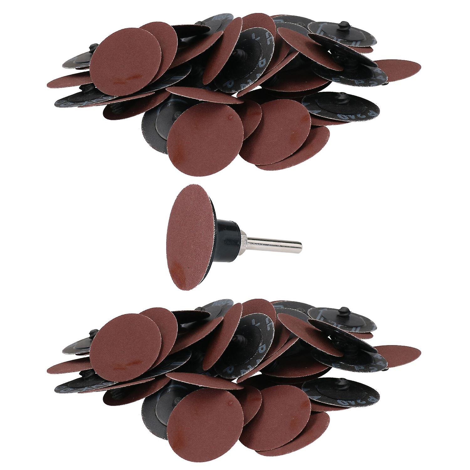 50mm Quick Change Rubber Backing Pad Adapter + 100pc 240 Grit Sanding Pads