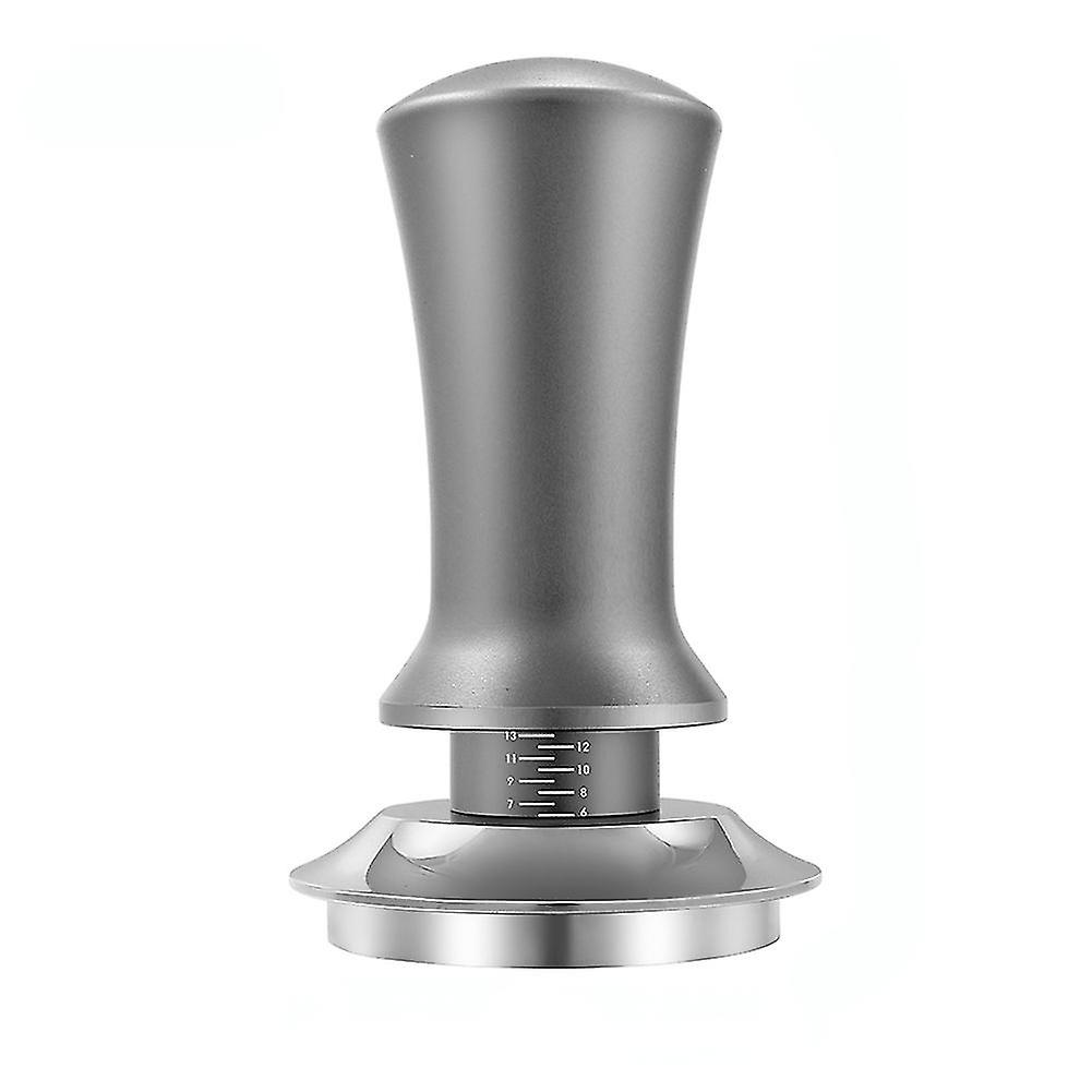 Coffee Tamper Adjustable Depth With Scale 30lb Espresso Springs Calibrated Tamping Stainless Steel