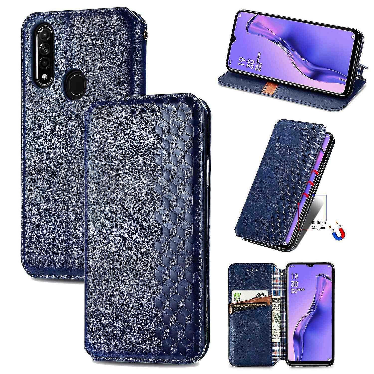 Case For Oppo A31 Flip Cover Wallet Flip Cover Wallet Magnetic Protective Handytasche Case Etui - Bl