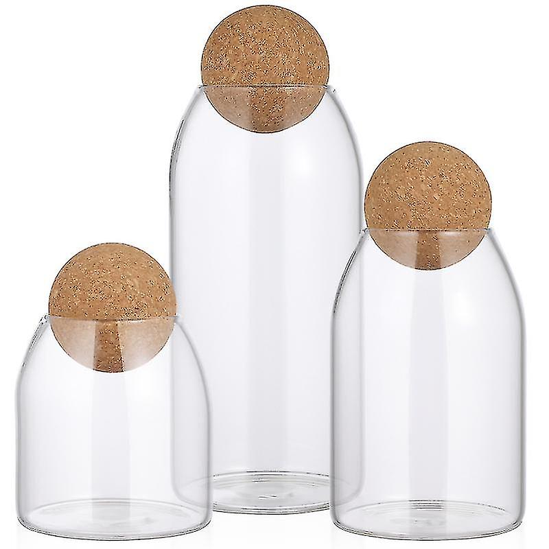 3pcs Glass Storage Tank