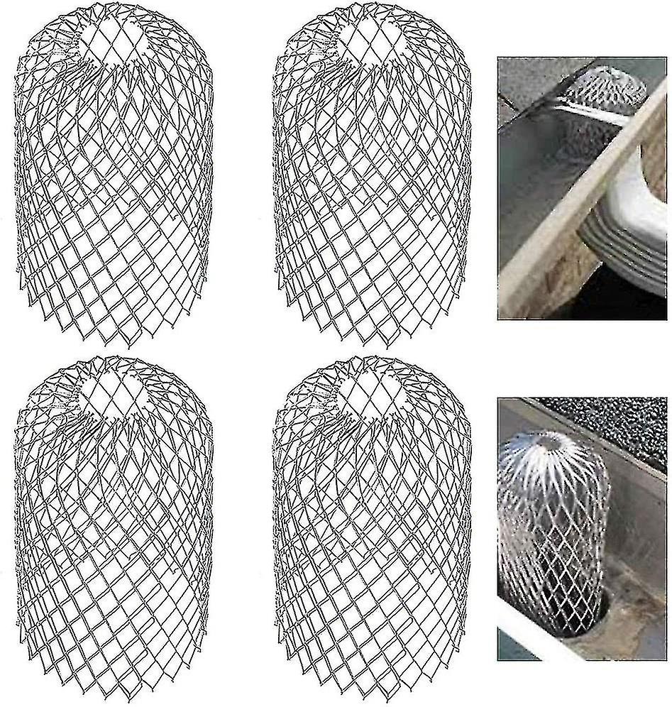 Metal Gutter Guards Pack - Utvidbart filter Skjerm Leaf Strainer Downspout Guards for takrenner og nedløpsrør