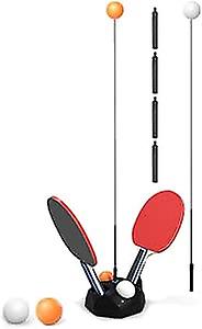 מאמן טניס שולחן עם מוט גמיש, מאמן ראייה לטניס שולחן עם גובה מתכוונן, מתאים למשחק פנים וחוץ למבוגרים וילדים