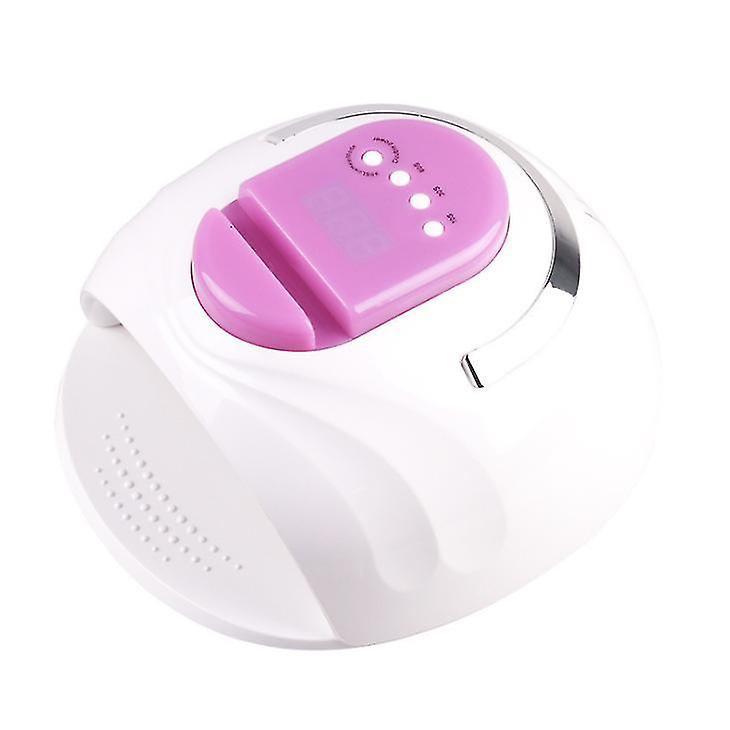 Purple Portable Eu Plug Smart 4-gear Timing 42 Led Uv Light Nail Lamp With Phone Holder Az12315