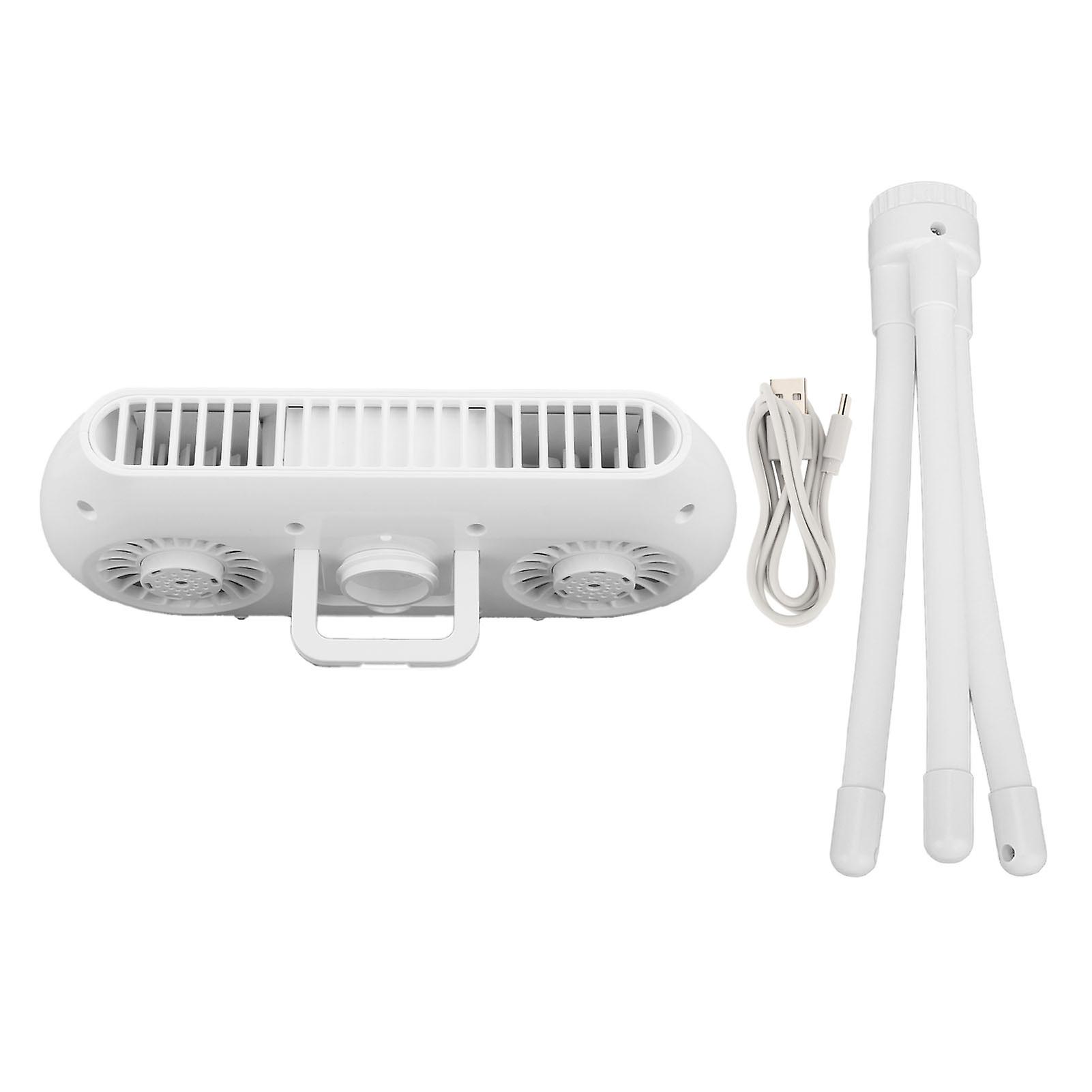 White Octopus Dual Turbine Fan: 4 Speed Settings, Quiet Operation & Built-in Mosquito Repellent for Offices