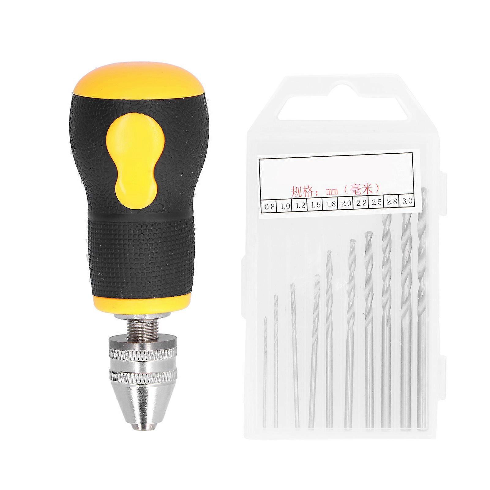 Mini Portable Anti-slip Screwdriver Hand Twist Drill 0.5-3.2mm Drilling Tool