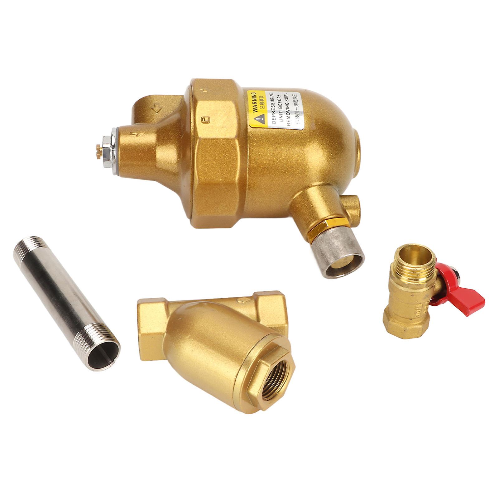 Automatic Drainage Valve,Aluminum Alloy and Brass Gas Storage Tank Drainer Valve,No Loss Stable Robust Air Compressor Drainer Valve