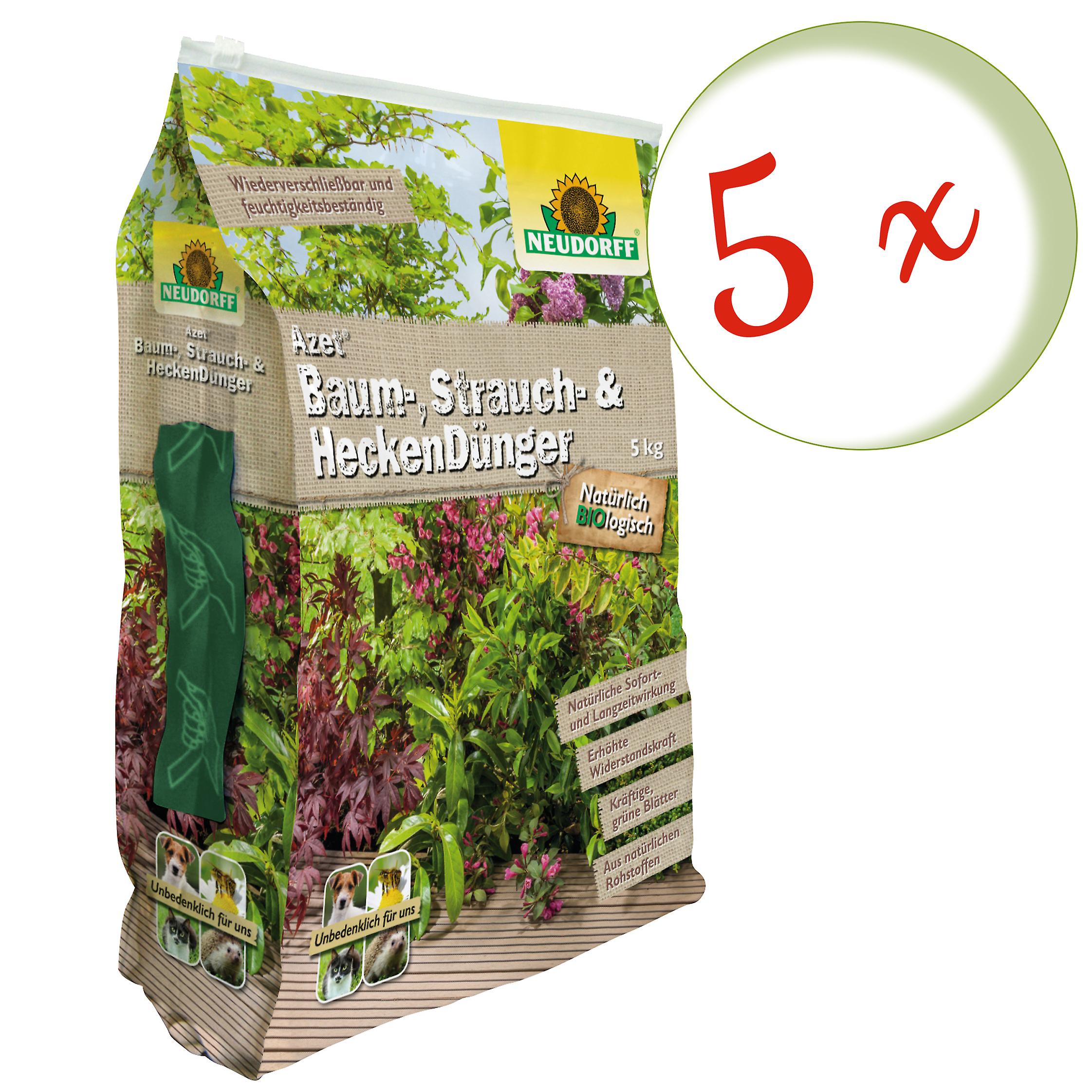 5 × NEUDORFF Azet® شجرة، شجيرة وسماد التحوط، 5 كجم