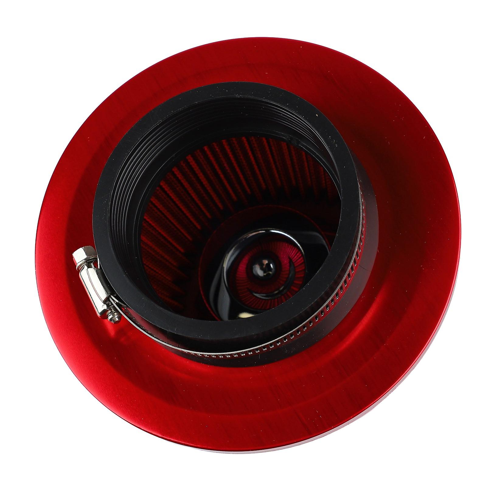 Car Air Filter High Flow Powerful Filtration 16 Radial Shaped Bracket Air Intake Filter for Vehicle Red 