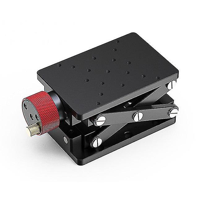 120X80 Aluminum Alloy Lifting Table Z-axis Manual Lift Platform 55mm High Precise Optical Sliding Lifting Displacement Platform
