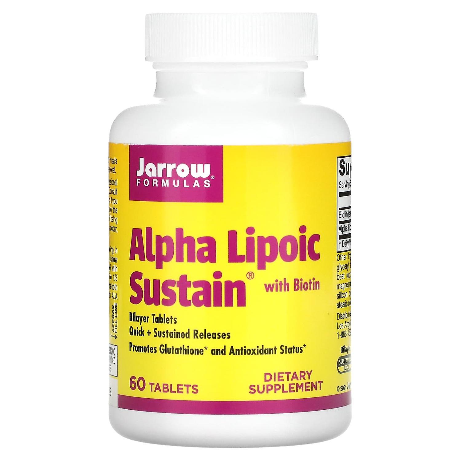 Jarrow Formulas, Alpha Lipoic Sustain with Biotin, 60 Tablets