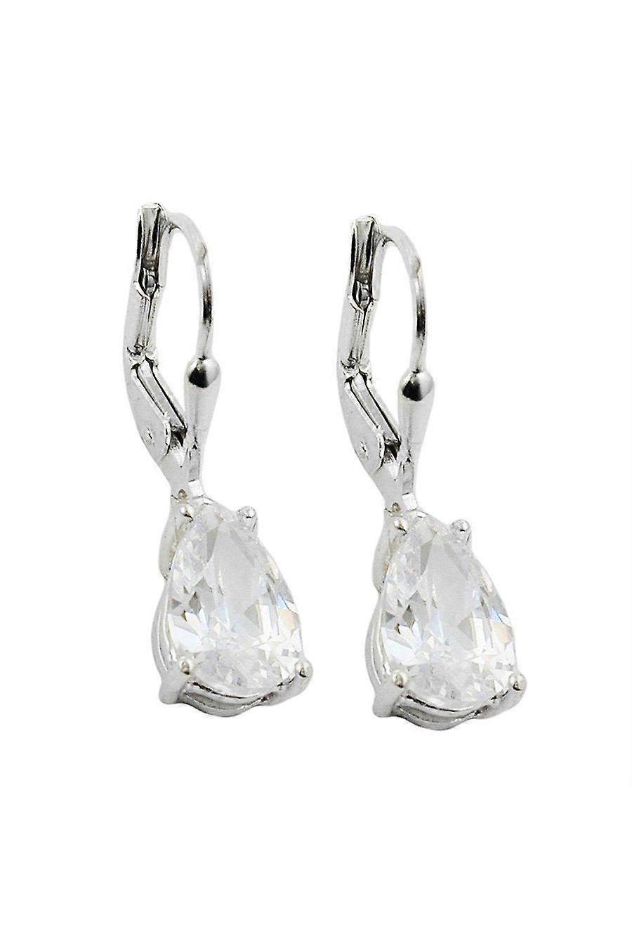 Earrings Leverback Crystal Silver 925 - Gl90592