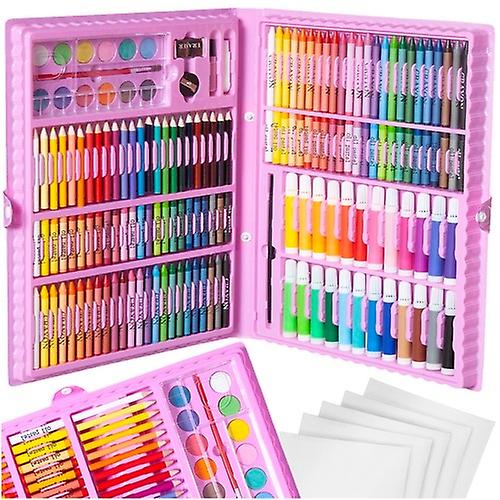 Schilderset in etui 168 stuks roze