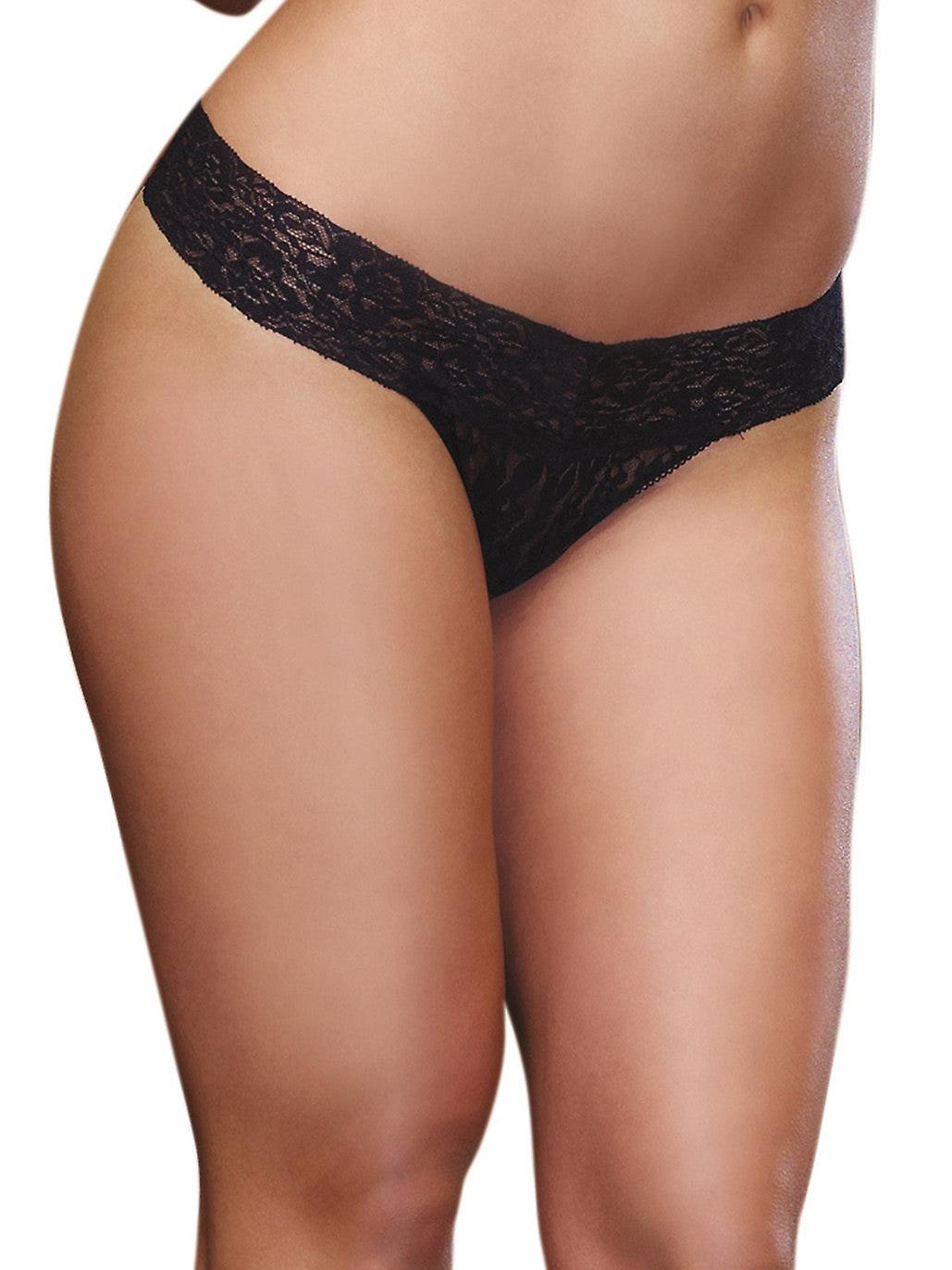 Black Lace Thong