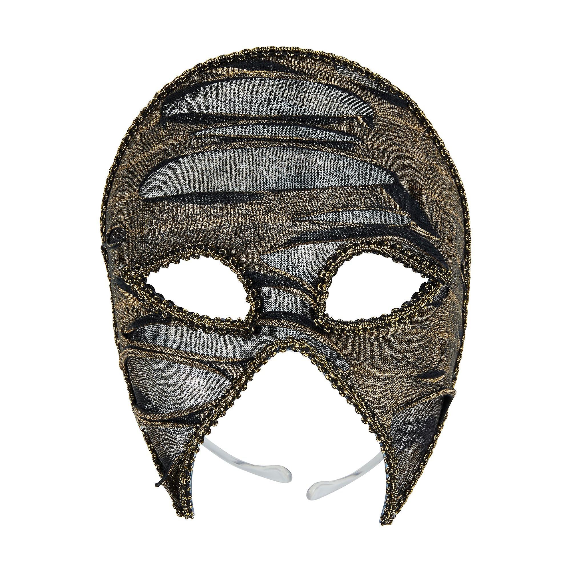 Gold & Black Ripped Look Mask Em812